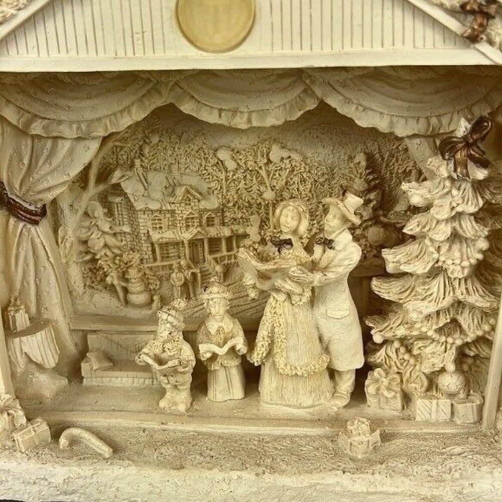 Silhouette Lighted Christmas church caroling holiday scene by Kirklands vintage - Picture 5 of 11